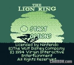 Lion King, The (Europe) ROM Download for Gameboy Color / GBC - CoolROM.com